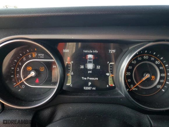 2021 Jeep Gladiator Willys with VIN 1C6HJTAGXML590037, listed as a Copart auction lot 77771864 with 92,087 mi miles and Salvage Title. Bid and sale history available at carsss.com. Image 9.