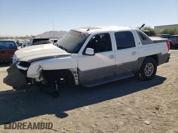 2002 Chevrolet Avalanche with VIN 3GNEK13T12G297202, listed as a Copart auction lot 73373934 with Not Provided miles and Salvage Title. Bid and sale history available at carsss.com. Image 1.