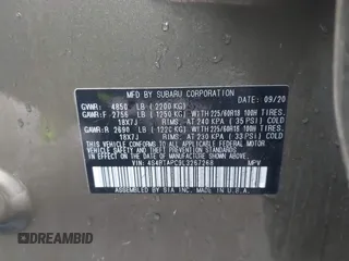 2020 Subaru Outback Touring z VIN 4S4BTAPC9L3267268, wystawiony jako IAAI lot #41865981 z przebiegiem Nie podano mil oraz . Historia ofert i sprzedaży dostępna na DreamBid. Obrazek 9.