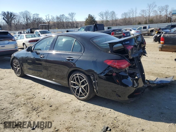 2023 Mercedes-Benz C 300 with VIN W1KAF4GB7PR145520, listed as a Copart auction lot 42082655 with 37,008 mi miles and Salvage title. Bid and sale history available at DreamBid. Image 2.