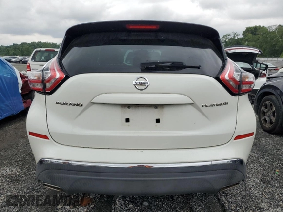 2015 Nissan Murano Platinum с VIN 5N1AZ2MG2FN264857, выставлен на аукционе Copart как лот 57744805 с пробегом 75 970 миль миль и Списание • Salvage title. История ставок и продаж доступна на DreamBid. Изображение 6.