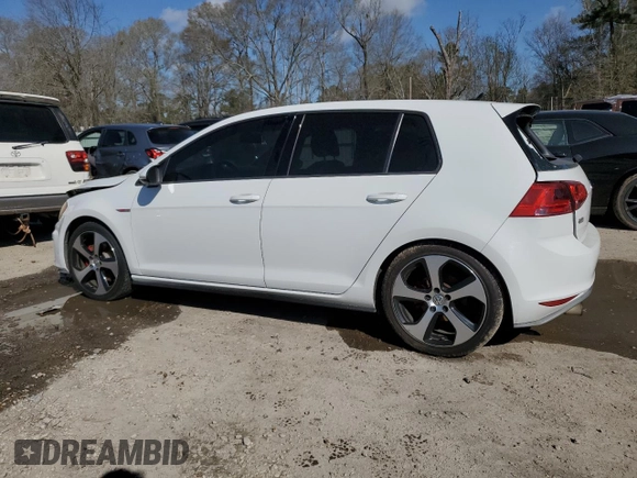2015 Volkswagen GTI SE with VIN 3VW4T7AU2FM008901, listed as a Copart auction lot 48587105 with 1,477 mi miles and Salvage Title. Bid and sale history available at DreamBid. Image 2.
