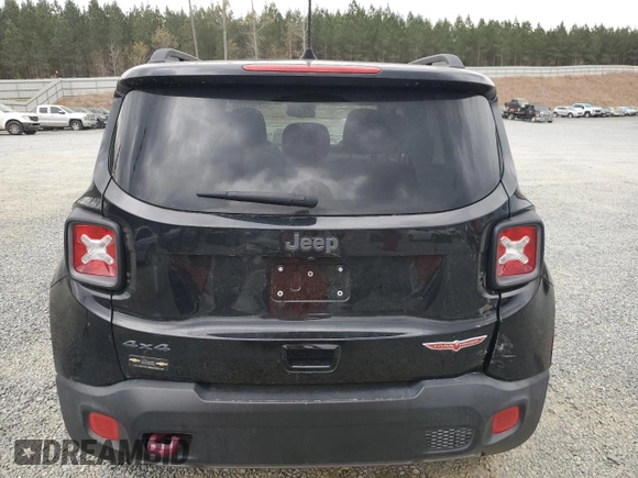 2018 Jeep Renegade Trailhawk with VIN ZACCJBCB3JPH19015, listed as a Copart auction lot 51107615 with 57,517 mi miles and Salvage title. Bid and sale history available at DreamBid. Image 6.