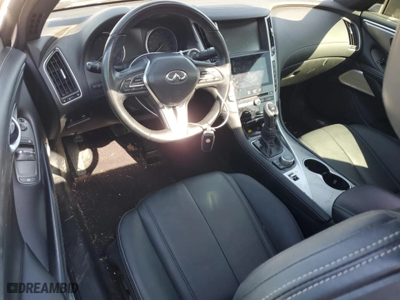 2018 Infiniti Q60 3.0t LUXE with VIN JN1EV7EK7JM341466, listed as a Copart auction lot 46156785 with 64,750 mi miles and Salvage Title. Bid and sale history available at carsss.com. Image 9.