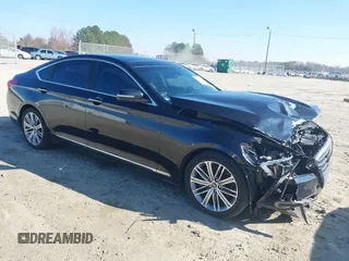 2018 Genesis G80 3.8L z VIN KMHGN4JE8JU232417, wystawiony jako IAAI lot #40983153 z przebiegiem 97 968 mil mil oraz . Historia ofert i sprzedaży dostępna na DreamBid. Obrazek 1.