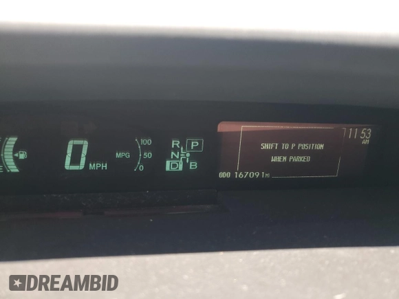 2012 Toyota Prius One with VIN JTDKN3DU2C1608593, listed as a Copart auction lot 52716685 with 167,091 mi miles and Salvage Title. Bid and sale history available at carsss.com. Image 9.