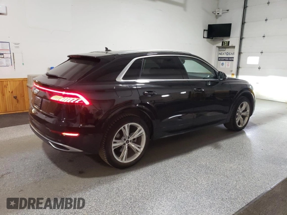 2022 Audi Q8 Prestige z VIN WA1CVBF14ND006470, wystawiony jako Copart lot #52203035 z przebiegiem 13 848 mil mil oraz Czysty tytuł • Clean title. Historia ofert i sprzedaży dostępna na DreamBid. Obrazek 3.