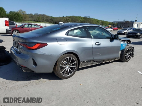 2021 BMW 4 Series 430i xDrive z VIN WBA73AP00MCG01365, wystawiony jako Copart lot #51910375 z przebiegiem 42 641 mil mil oraz Szkoda całkowita • Salvage title. Historia ofert i sprzedaży dostępna na DreamBid. Obrazek 3.