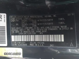 2018 Toyota Sienna SE with VIN 5TDXZ3DC1JS953289, listed as a IAAI auction lot 41525385 with 63,450 mi miles and . Bid and sale history available at DreamBid. Image 9.
