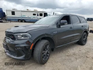 2021 Dodge Durango R/T with VIN 1C4SDHCT9MC659748, listed as a Copart auction lot 55124735 with 86,572 mi miles and Salvage title. Bid and sale history available at DreamBid. Image 1.