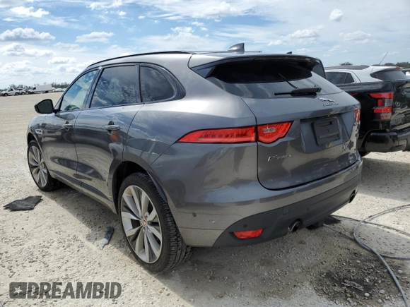 2019 Jaguar F-Pace 30t R-Sport with VIN SADCL2GX3KA613072, listed as a Copart auction lot 77254824 with 57,420 mi miles and Salvage title. Bid and sale history available at DreamBid. Image 2.