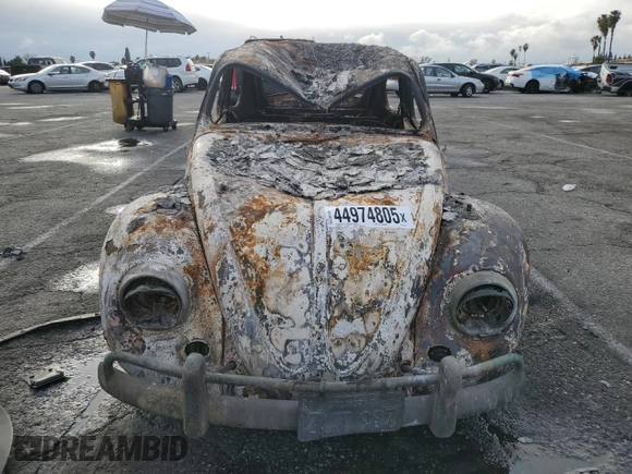 1967 Volkswagen Beetle with VIN 117229214, listed as a Copart auction lot 44974805 with Not provided miles and Non repairable. Bid and sale history available at DreamBid. Image 5.
