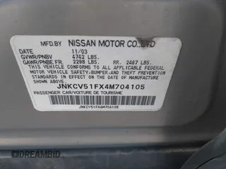 2004 Infiniti G35 w/Leather z VIN JNKCV51FX4M704105, wystawiony jako IAAI lot #42479225 z przebiegiem Nie podano mil oraz . Historia ofert i sprzedaży dostępna na DreamBid. Obrazek 9.