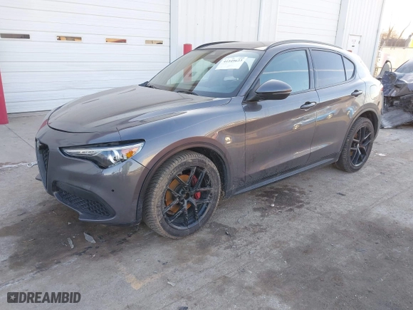 2018 Alfa Romeo Stelvio Ti Sport with VIN ZASFAKNN5J7B93821, listed as a IAAI auction lot 41549623 with 66,181 mi miles. Bid and sale history available at carsss.com. Image 17.