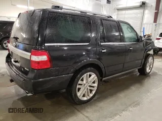 2015 Ford Expedition Platinum with VIN 1FMJU1MT5FEF18003, listed as a Copart auction lot 50179905 with 127,758 mi miles and Salvage title. Bid and sale history available at DreamBid. Image 3.