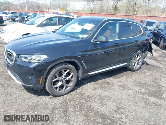2022 BMW X3 xDrive30i with VIN 5UX53DP00N9K52214, listed as a IAAI auction lot 42031394 with 36,967 mi miles and . Bid and sale history available at DreamBid. Image 17.