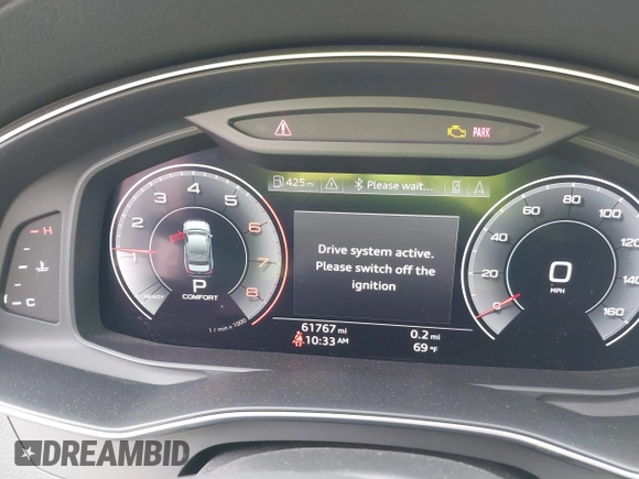 2019 Audi A6 Premium Plus with VIN WAUL2AF28KN022417, listed as a IAAI auction lot 41741395 with 61,767 mi miles. Bid and sale history available at carsss.com. Image 15.