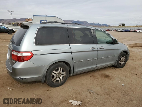 2005 Honda Odyssey EX-L with VIN 5FNRL38715B116530, listed as a Copart auction lot 50807575 with 216,434 mi miles and Salvage Title. Bid and sale history available at DreamBid. Image 3.