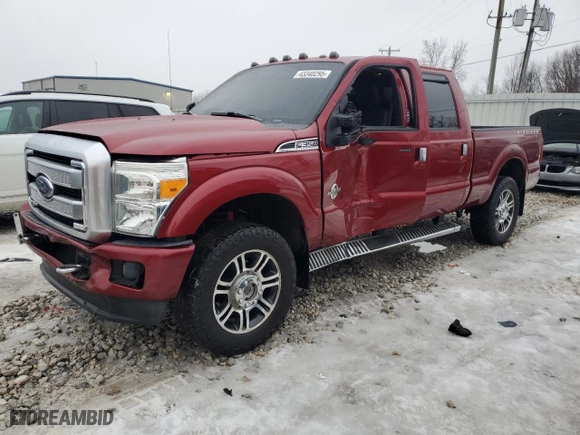 2013 Ford Super Duty F-350 SRW Platinum with VIN 1FT8W3BT4DEB71465, listed as a Copart auction lot 43340295 with NaN miles and Clean Title. Bid and sale history available at carsss.com. Image 1.