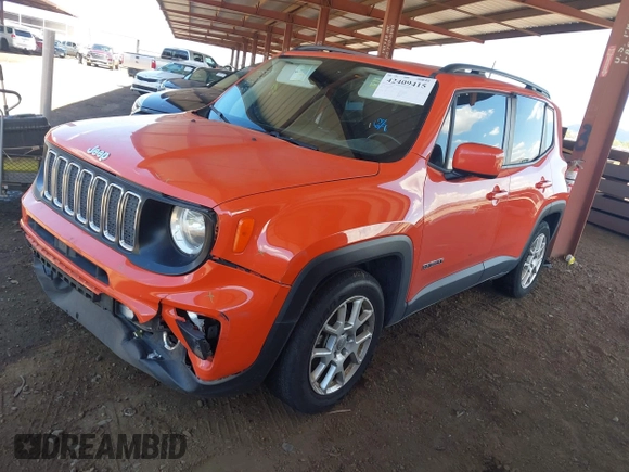 2019 Jeep Renegade Latitude with VIN ZACNJABB9KPK83144, listed as a IAAI auction lot 42409415 with 191,327 mi miles and . Bid and sale history available at DreamBid. Image 2.