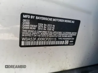2024 BMW 5 Series 530i xDrive с VIN WBA53FJ00RCP20115, выставлен на аукционе Copart как лот 71083904 с пробегом 2 043 миль миль и Списание • Salvage title. История ставок и продаж доступна на DreamBid. Изображение 13.