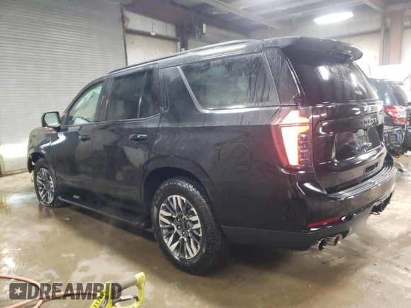 2025 Chevrolet Tahoe Z71 with VIN 1GNS6PRD8SR137179, listed as a Copart auction lot 43597705 with 1,020 mi miles and Salvage title. Bid and sale history available at DreamBid. Image 2.