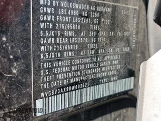 2013 Volkswagen Tiguan SE z VIN WVGBV3AX9DW603521, wystawiony jako Copart lot #59406465 z przebiegiem 133 647 mil mil oraz Szkoda całkowita • Salvage title. Historia ofert i sprzedaży dostępna na DreamBid. Obrazek 12.