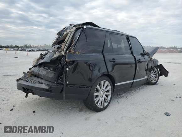 2014 Land Rover Range Rover Supercharged with VIN SALGS3TF9EA193947, listed as a Copart auction lot 89169615 with Not provided miles and Salvage title. Bid and sale history available at DreamBid. Image 3.