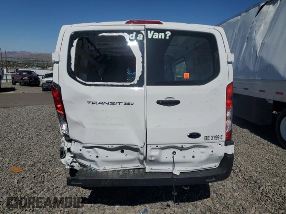 2024 Ford Transit Cargo with VIN 1FTBR1Y87RKA62463, listed as a Copart auction lot 63827265 with Not provided miles and Salvage title. Bid and sale history available at DreamBid. Image 6.