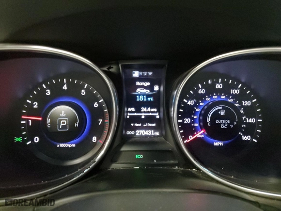 2013 Hyundai Santa Fe 2.0T Sport with VIN 5XYZUDLA8DG025249, listed as a Copart auction lot 51279575 with 270,431 mi miles and Salvage Title. Bid and sale history available at carsss.com. Image 9.