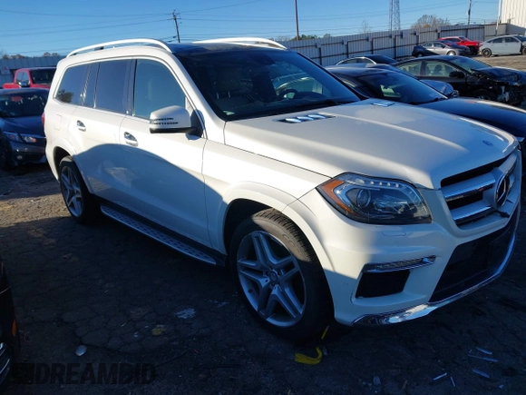 2016 Mercedes-Benz GL with VIN 4JGDF7DE6GA703049, listed as a IAAI auction lot 41063570 with 116,736 mi miles. Bid and sale history available at carsss.com. Image 1.