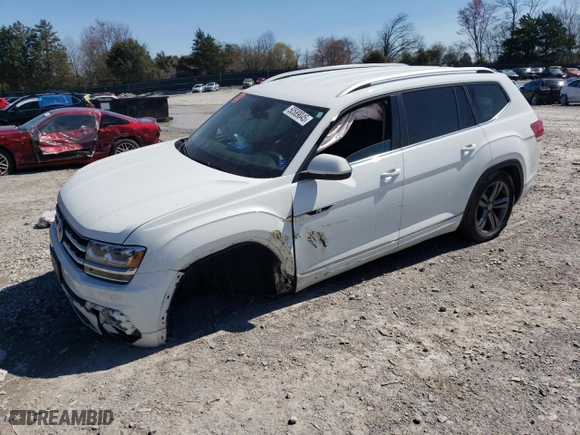 2019 Volkswagen Atlas 3.6L V6 SE w/Technology R-Line with VIN 1V2XR2CA0KC502656, listed as a Copart auction lot 50589045 with 131,954 mi miles and Salvage Title. Bid and sale history available at carsss.com. Image 1.