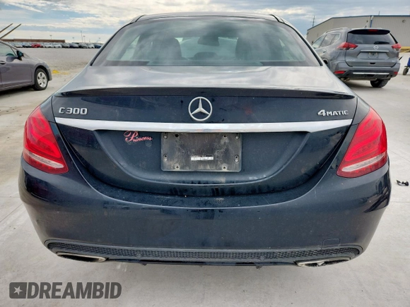 2016 Mercedes-Benz C 300 Luxury with VIN 55SWF4KB2GU110217, listed as a Copart auction lot 60351365 with Not provided miles and Salvage title. Bid and sale history available at DreamBid. Image 6.