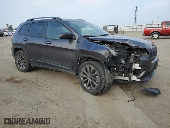 2021 Jeep Cherokee 80th Anniversary with VIN 1C4PJMMX8MD183270, listed as a Copart auction lot 85880334 with 43,225 mi miles and Salvage title. Bid and sale history available at DreamBid. Image 4.