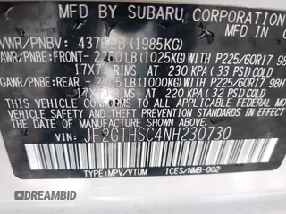 2022 Subaru Crosstrek Special Sports with VIN JF2GTHSC4NH230730, listed as a IAAI auction lot 42411894 with 31,732 mi miles and . Bid and sale history available at DreamBid. Image 9.