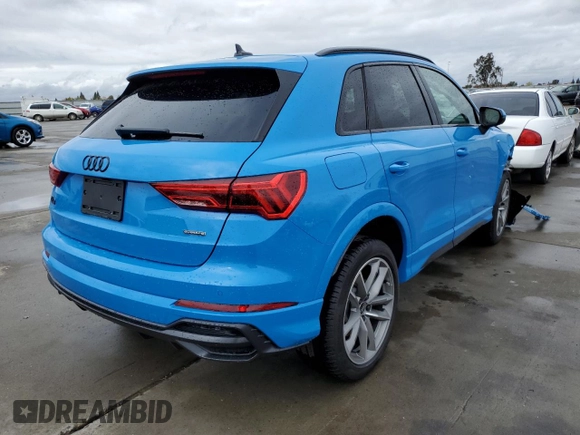 2022 Audi Q3 S line Premium Plus with VIN WA1EECF37N1127463, listed as a Copart auction lot 65860472 with 94 mi miles. Bid and sale history available at carsss.com. Image 4.