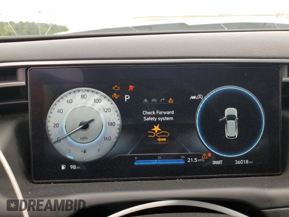 2023 Hyundai Tucson Limited with VIN 5NMJECAEXPH201688, listed as a Copart auction lot 56013095 with 36,018 mi miles and Salvage title. Bid and sale history available at DreamBid. Image 9.