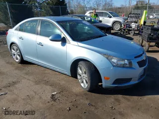 2011 Chevrolet Cruze LTZ with VIN 1G1PH5S95B7174262, listed as a IAAI auction lot 41855477 with 129,650 mi miles. Bid and sale history available at carsss.com. Image 1.