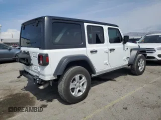 2021 Jeep Wrangler Unlimited Sport S with VIN 1C4HJXDG1MW815830, listed as a Copart auction lot 50634965 with 39,387 mi miles and Salvage title. Bid and sale history available at DreamBid. Image 3.