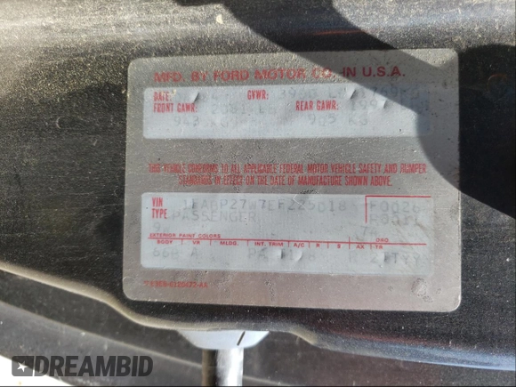 1984 Ford Mustang z VIN 1FABP27W7EF225018, wystawiony jako Copart lot #48488031 z przebiegiem 49 673 mil mil oraz Szkoda całkowita • Salvage title. Historia ofert i sprzedaży dostępna na DreamBid. Obrazek 10.