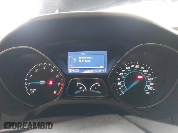 2012 Ford Focus SE with VIN 1FAHP3F27CL258291, listed as a IAAI auction lot 41877449 with 108,264 mi miles. Bid and sale history available at carsss.com. Image 7.