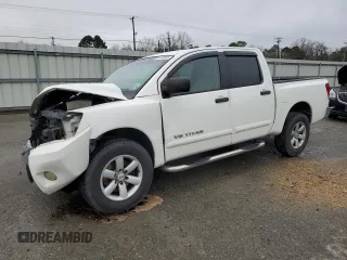 2010 Nissan Titan SE with VIN 1N6BA0EK5AN301767, listed as a Copart auction lot 44746555 with 134,824 mi miles and Salvage Title. Bid and sale history available at carsss.com. Image 1.