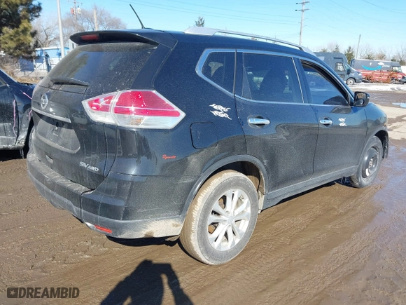 2016 Nissan Rogue S with VIN KNMAT2MV0GP620040, listed as a IAAI auction lot 41650139 with 96,867 mi miles. Bid and sale history available at carsss.com. Image 4.