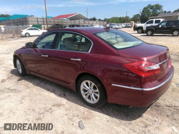 2013 Hyundai Genesis 3.8L z VIN KMHGC4DD8DU212407, wystawiony jako IAAI lot #42237644 z przebiegiem 113 143 mil mil oraz . Historia ofert i sprzedaży dostępna na DreamBid. Obrazek 3.
