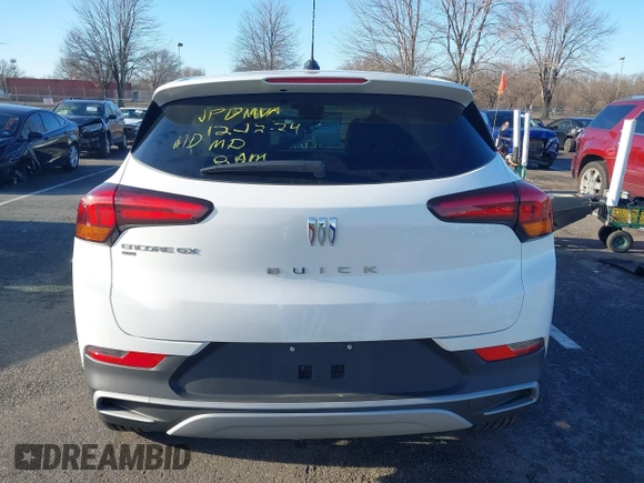 2024 Buick Encore GX Preferred with VIN KL4AMCSL1RB196043, listed as a IAAI auction lot 41131649 with 7,122 mi miles and . Bid and sale history available at DreamBid. Image 16.
