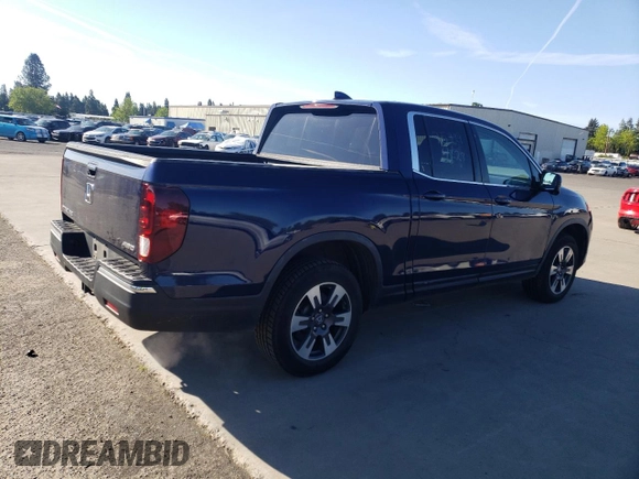 2017 Honda Ridgeline RTL-T with VIN 5FPYK3F63HB008494, listed as a Copart auction lot 55640195 with 91,131 mi miles and Salvage title. Bid and sale history available at DreamBid. Image 3.