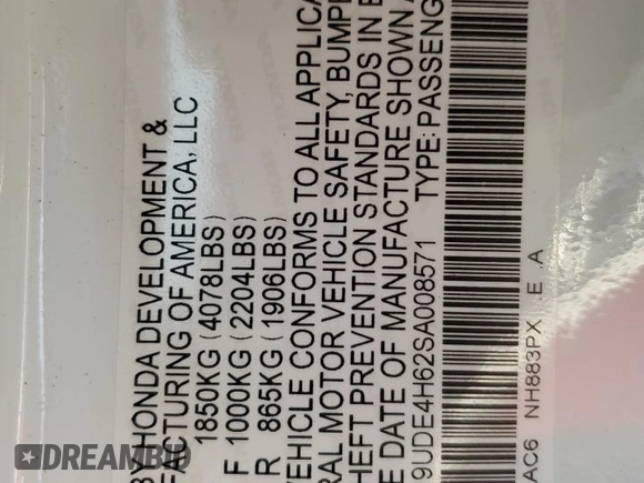 2025 Acura Integra Technology z VIN 19UDE4H62SA008571, wystawiony jako Copart lot #49545825 z przebiegiem 11 063 mil mil oraz Szkoda całkowita • Salvage title. Historia ofert i sprzedaży dostępna na DreamBid. Obrazek 14.