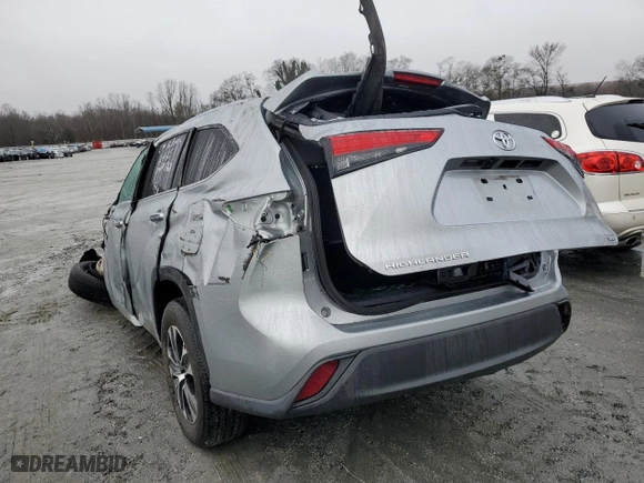 2020 Toyota Highlander XLE with VIN 5TDGZRAH4LS507952, listed as a Copart auction lot 44690655 with 98,567 mi miles and Salvage Title. Bid and sale history available at carsss.com. Image 2.