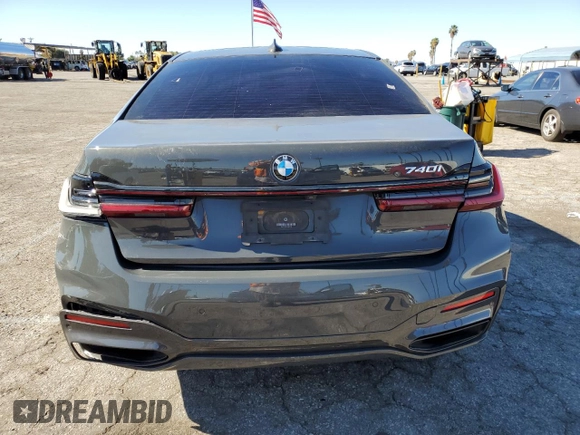 2020 BMW 7 Series 740i with VIN WBA7T2C00LCD39163, listed as a Copart auction lot 67325212 with 0 mi miles. Bid and sale history available at carsss.com. Image 6.