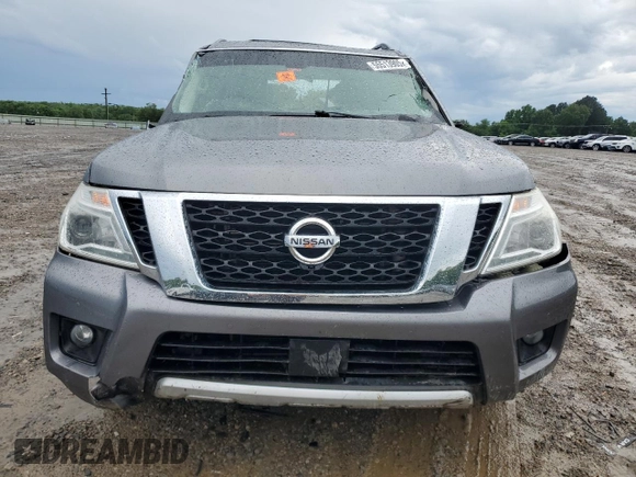 2017 Nissan Armada Platinum with VIN JN8AY2NF8H9300967, listed as a Copart auction lot 55513905 with 120,266 mi miles and Salvage title. Bid and sale history available at DreamBid. Image 5.